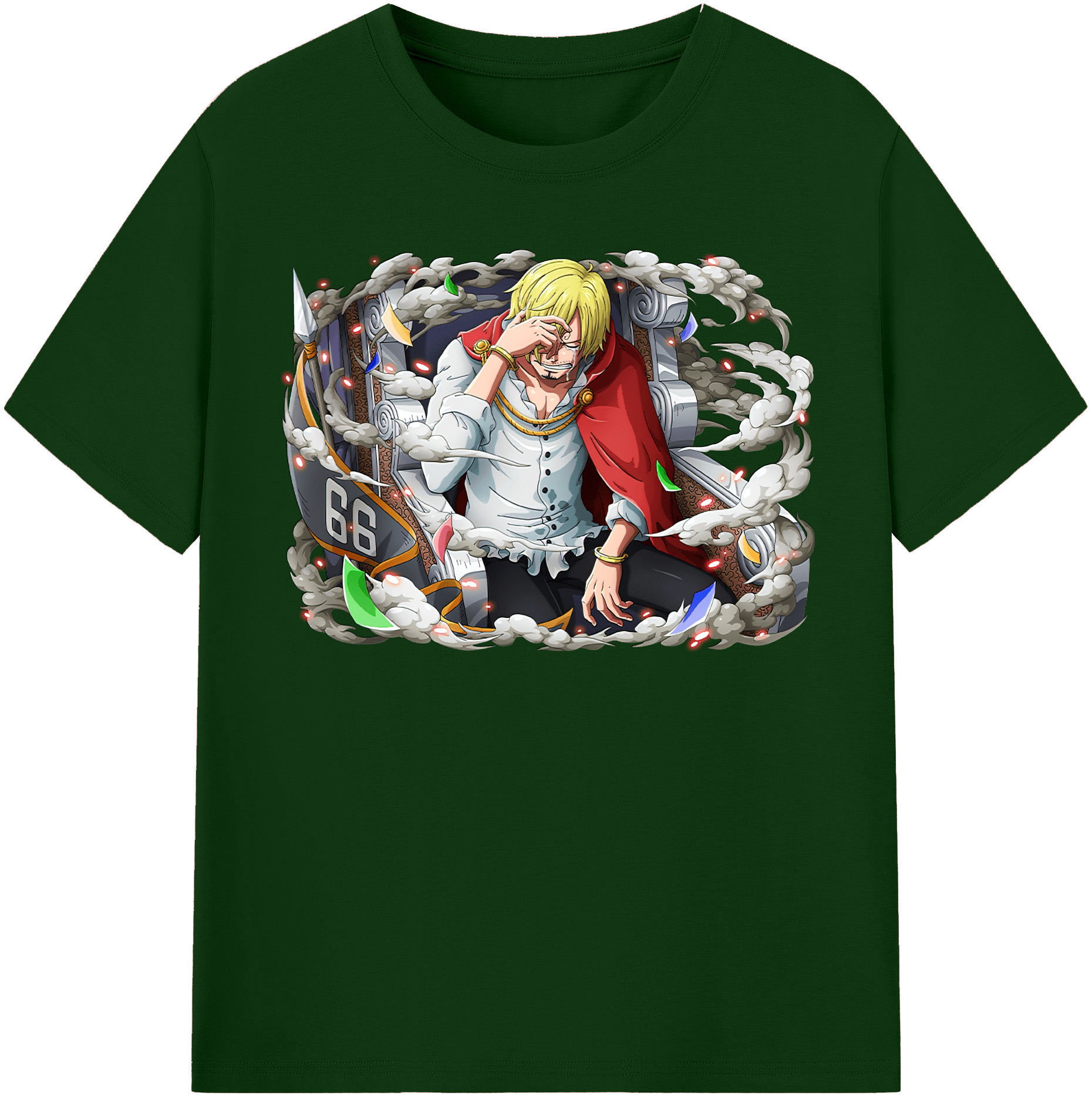 ワンピース サンジ ONE PIECE Sanji 綿100％半袖Tシャツ（フロントプリント）